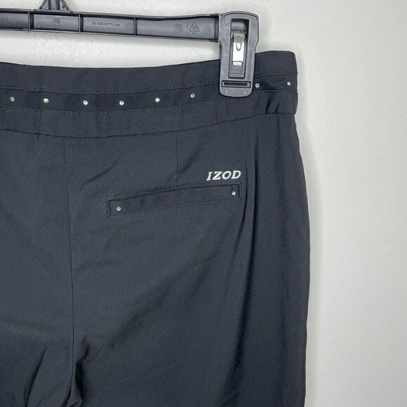 IZOD Shorts Womens 2 PerformX Cool-FX Activewear Black Stretch Golf 15" Inseam - Picture 5 of 7